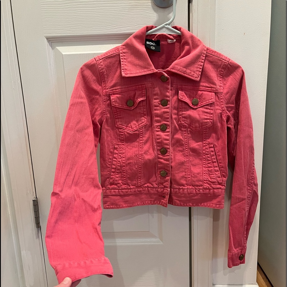 BDG. Urban outfitters pink jean denim jacket size S